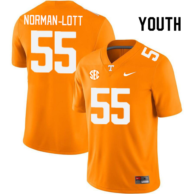 Youth #55 Omarr Norman-Lott Tennessee Volunteers College Football Jerseys Stitched Sale-Orange